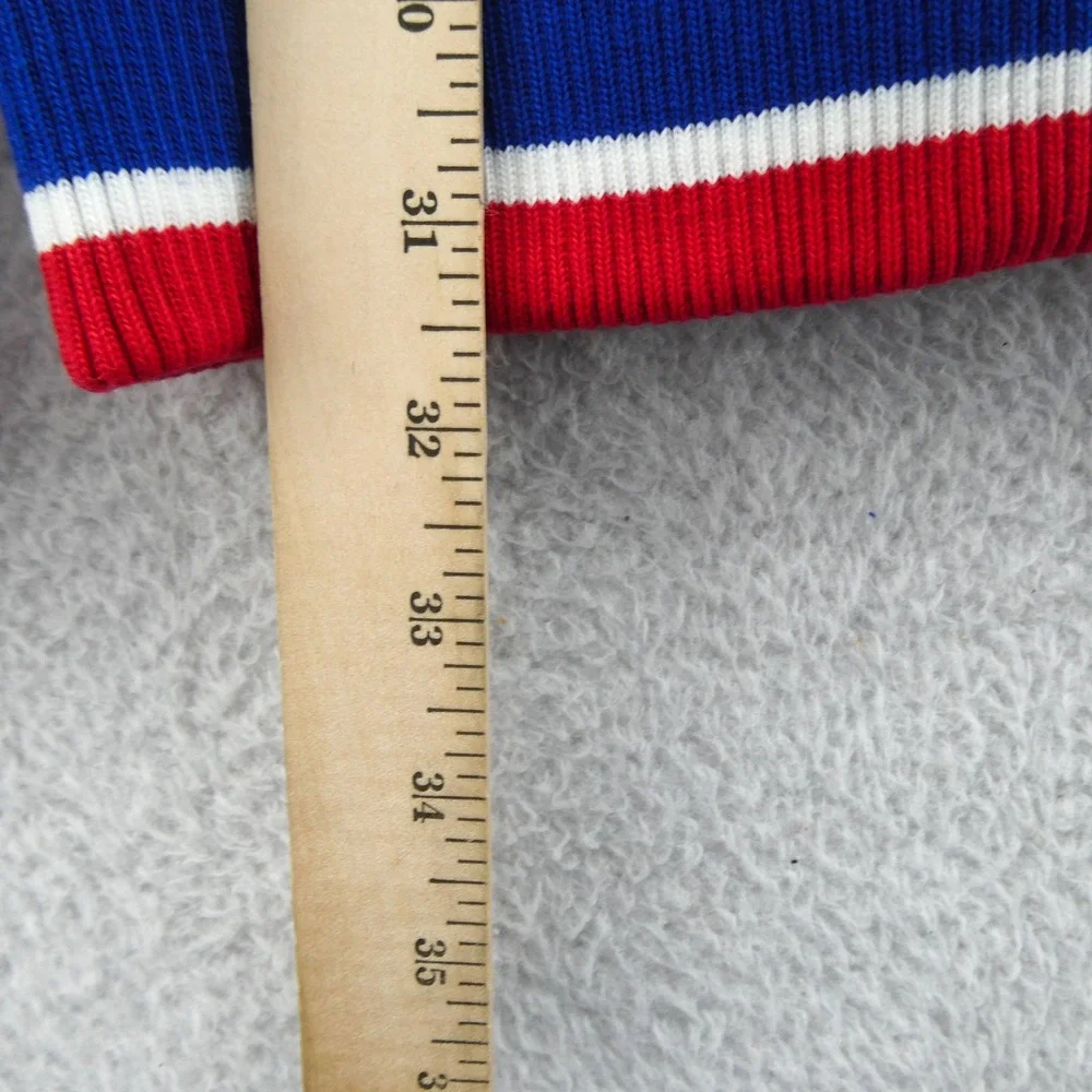 Starter Jacket Mens Large New York Giants Blue Snap Front Varsity Mesh Polyester - Picture 5 of 10